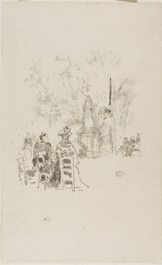 Keskustelu patsaan alla, Luxemburgin puutarha tekijältä James Abbott McNeill Whistler