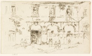 Pyhän Augustinuksen luostarin tuomioistuin, Bourges tekijältä James Abbott McNeill Whistler