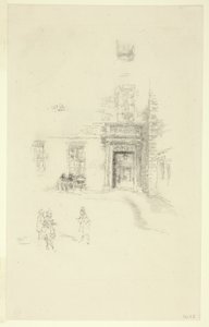 Courtyard, Chelsea Hospital tekijältä James Abbott McNeill Whistler