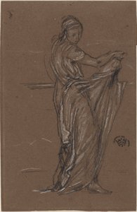 Draped naisellinen figuuri tekijältä James Abbott McNeill Whistler