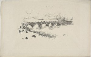 Ilta, Little Waterloon silta tekijältä James Abbott McNeill Whistler