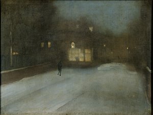 Harmaa ja kulta - Snow in Chelsea tekijältä James Abbott McNeill Whistler
