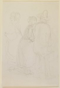 Kolmen seisovan hahmon ryhmä tekijältä James Abbott McNeill Whistler