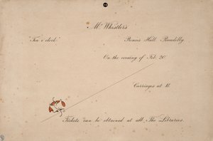 Kutsu herra Whistlerin "Kello kymmenen" -luentoon tekijältä James McNeill Whistler