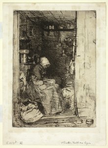 La Vieille aux Loques (Vanha nainen rievuilla) tekijältä James Abbott McNeill Whistler
