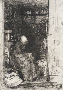 Vanha nainen ryysyineen tekijältä James McNeill Whistler