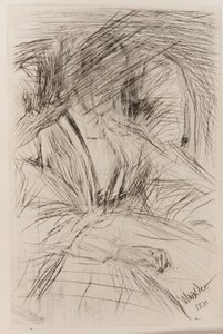 Nainen nojatuolissa tekijältä James Abbott McNeill Whistler