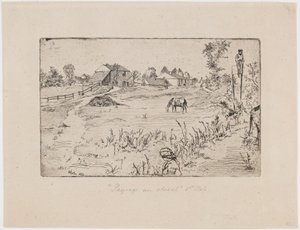 Maisema hevosten kanssa tekijältä James Abbott McNeill Whistler