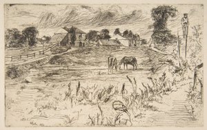 Maisema ja hevonen (Maisema ja hevosia) tekijältä James McNeill Whistler