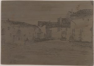 Liverdun. Yksi <em>kahdestatoista etsauksesta luonnosta</em> tekijältä James Abbott McNeill Whistler
