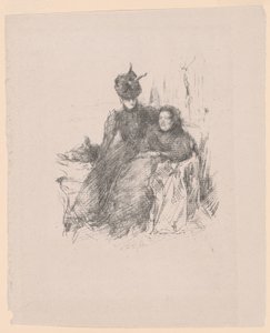 Äiti ja tytär [La Mère Malade] tekijältä James McNeill Whistler