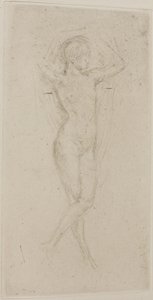 Alaston tyttö kädet koholla tekijältä James Abbott McNeill Whistler