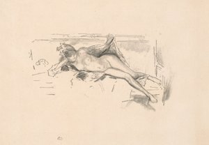Alaston malli, makuuasentoon tekijältä James Abbott McNeill Whistler