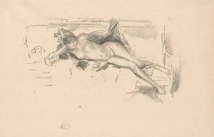 Alaston malli, makuuasentoon tekijältä James Abbott McNeill Whistler
