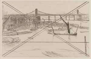 Vanha Hungerford Bridge tekijältä James Abbott McNeill Whistler