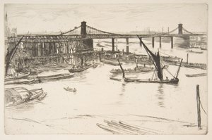 Vanha Hungerford Bridge tekijältä James McNeill Whistler
