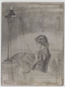 Lukeminen lampun valossa tekijältä James Abbott McNeill Whistler