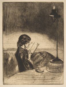 Lukeminen lampun valossa tekijältä James McNeill Whistler