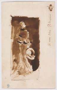 Luonnos teoksen "Arrangement in Brown and Black" jälkeen: Rosa Corderin muotokuva"
