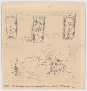 Luonnos riikinkukkohuoneesta tekijältä James McNeill Whistler