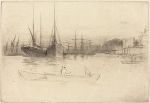 Höyrylaivoja Towerin edustalla tekijältä James McNeill Whistler