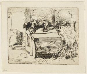 Koira kennelissä tekijältä James Abbott McNeill Whistler