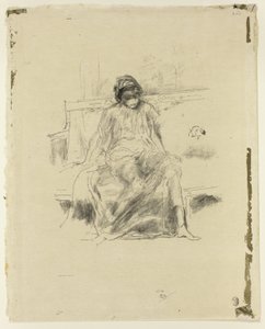 Pehmustettu hahmo, istuu tekijältä James Abbott McNeill Whistler