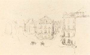 Kokeiluluonnos: Grand Rue, Dieppe tekijältä James Abbott McNeill Whistler
