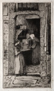 Kaksitoista kaiverrusta luonnosta:  La Marchande de Moutarde tekijältä James McNeill Whistler