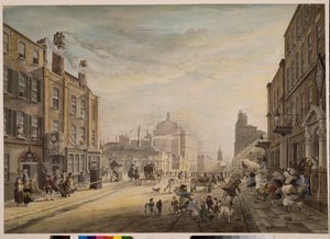 Näkymä Hanover Squarea kohti Näytössä Holles Street, Lontoo, 1773-1791