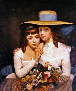 The Leicester Sisters (öljy kankaalle) tekijältä James Northcote