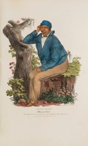 BILLY SHANE; Shawnee-päällikkö, julkaisusta The Aboriginal Portfolio (Aboriginaalien salkku) tekijältä James Otto Lewis