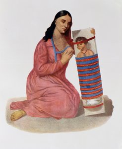 Chippeway Mother and Child, 1826, kuvitus teoksesta "Indian Tribes of North America, Vol.1", Thomas L. McKenney ja James Hall, pubi, John Grant