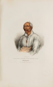 SHOUNK-CHUNK the Black Wolf; A Winnebago Chief, Aboriginal Portfolio -teoksesta. tekijältä James Otto Lewis