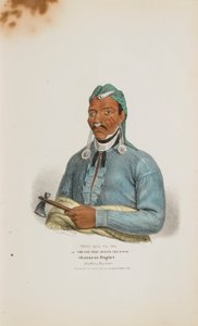 TENS-QUA-TA-WA eli Se, joka avaa oven; Shawnese-profeetta (Tecumthe-veli), Aboriginaalien salkusta. tekijältä James Otto Lewis