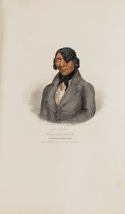 WAA-BA-SHAW; juhlittu sioux-päällikkö, julkaisusta The Aboriginal Portfolio (Alkuperäiskansojen salkku) tekijältä James Otto Lewis
