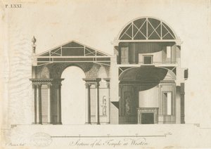 Weston-under-Lizard - Dianan temppeli: kaiverrus, nd [c 1765-1770]
