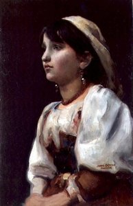 Italialainen tyttö, n. 1890 (öljy kankaalle)