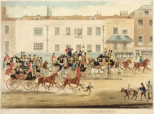 North Country Mails at The Peacock, Islington, 1838 tekijältä James Pollard