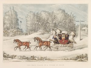 Postivalmentaja lumimyrskyssä, 1825