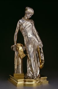 Sappho seisova hahmo, 1848 (hopeaa ja kullattua pronssia)