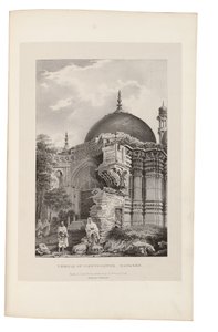 Vishweshwurin temppeli, Benares 1831-33 (litografia) tekijältä James Prinsep