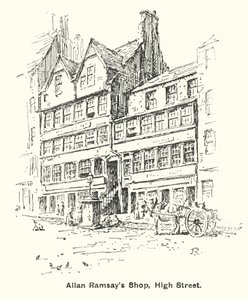Allan Ramsayn kauppa, High Street (litho)