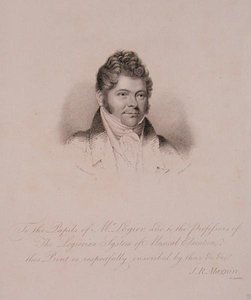 Johann Bernhard Logierin (1777-1846) muotokuva, kaivertaja H. Meyer (kaiverrus) tekijältä James Robert (after) Maguire