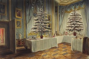Kentin herttuatar joulukuuset Windsorin linnassa. 1850