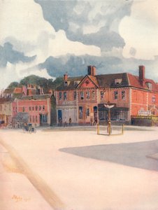 New Inn and High Street, Epsom, 1911, 1914 tekijältä James S Ogilvy