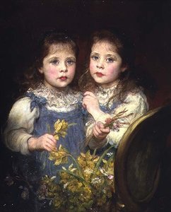 The Twins, n. 1901 (öljy kankaalle) tekijältä James Sant