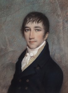 Clement Clarke Moore, 3/1810 (pastelli harmaalle paperille) tekijältä James Sharples
