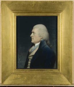 Thomas Jefferson, n. 1797 (pastelli harmaalle paperille) tekijältä James Sharples