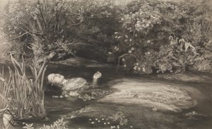 Ophelia Shakespeare, Hamlet, näytös 4, kohtaus 7, 1. maaliskuuta 1866. tekijältä James Stephenson